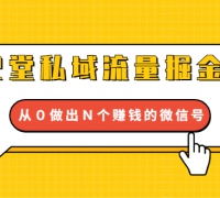 12堂私域流量掘金课:打通私域4大关卡,从0做出N个赚钱的微信号